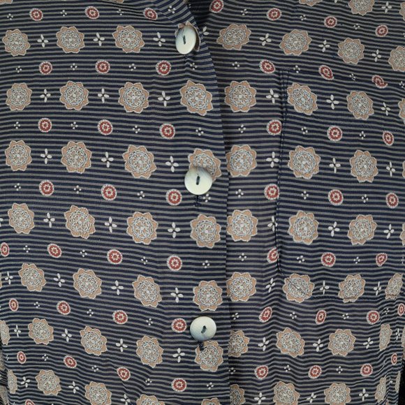 Vintage 70s Glaser Micro Woven Long Sleeve Button Up Shirt - Picture 4 of 8